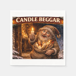 Kerzenbettler Isländischer Yule-Lad Serviette