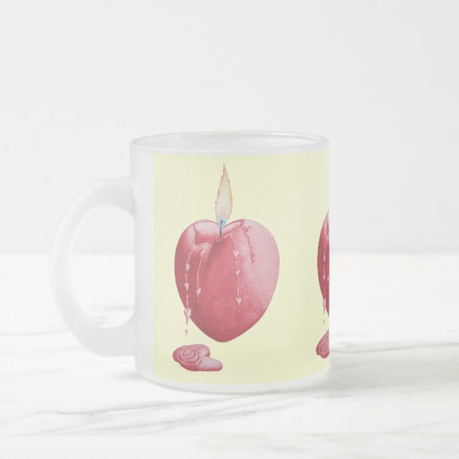 Kerzendesign in der Liebe Mattglastasse (Links)
