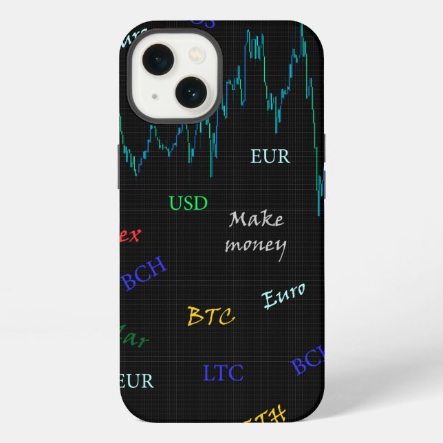 Kerzenhalter-Börsenchart iPhone Hülle (Rückseite)