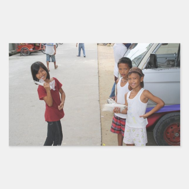 Kerzenhändler Rechteckiger Aufkleber (Vorderseite)