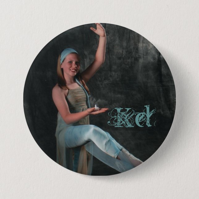 Kerzenlicht-Foto des Tänzers Button (Vorderseite)