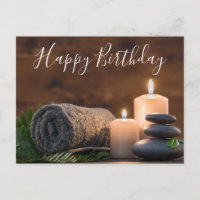 Kerzenlicht für Happy Birthday wünscht Postcard