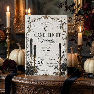 Kerzenlicht-Gesellschaft Halloween-Dinnerparty Feiertagskarte