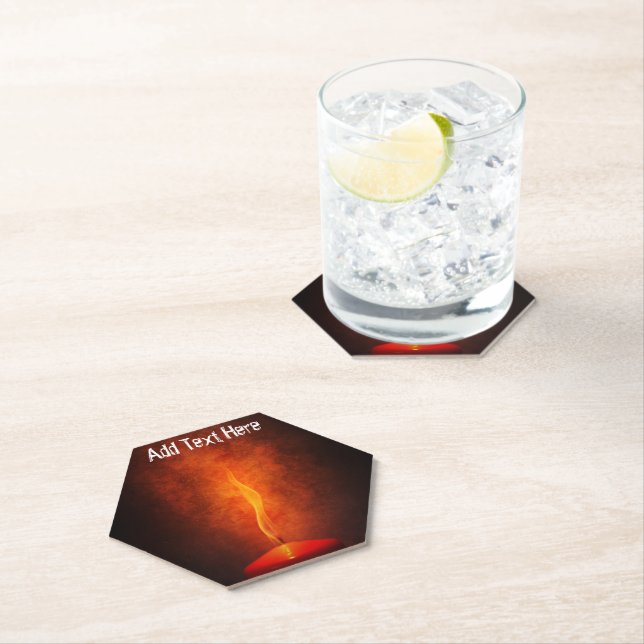 Kerzenlicht im Dunkeln Untersetzer (Vor Ort)