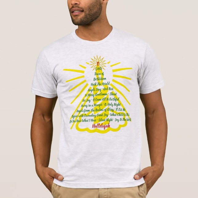 Kerzenlicht-Lied-Liste T-Shirt (Vorderseite)