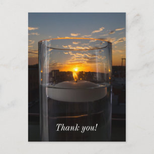 Kerzenlicht Sonnenuntergang Postkarte