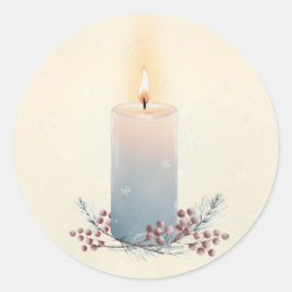 Kerzenlicht Weihnachts-Sympathie-Umschlag-Geschenk Runder Aufkleber