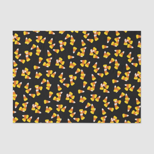 Kerzenmuster Halloween-Geschenkverpackung Seidenpapier (Vorderseite)