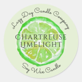 Kerzenunternehmen Citrus-Lime-Verpackungsaufkleber Runder Aufkleber