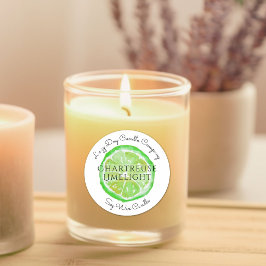 Kerzenunternehmen Watercolor Citrus Lime Aufkleber