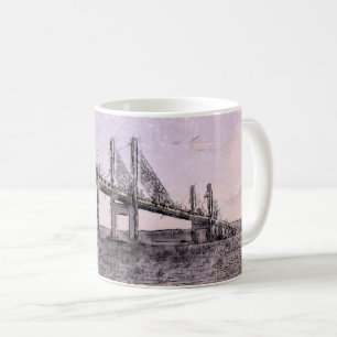 Kessock Bridge Inverness Künstlerische Aquarellmal Kaffeetasse