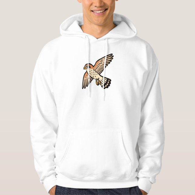 Kestrel Bird Hovering Hoodie (Vorderseite)