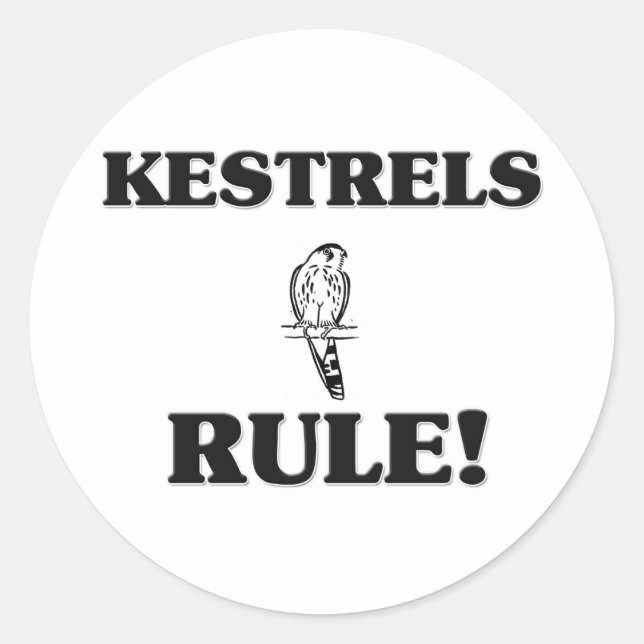 KESTRELS-Regel! Runder Aufkleber (Vorderseite)