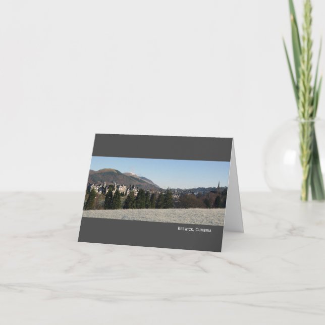 Keswick in Cumbria Karte (Vorderseite)
