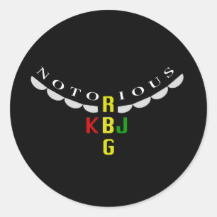 Ketanji Jackson und Ruth Ginsburg - Rundsticker Runder Aufkleber