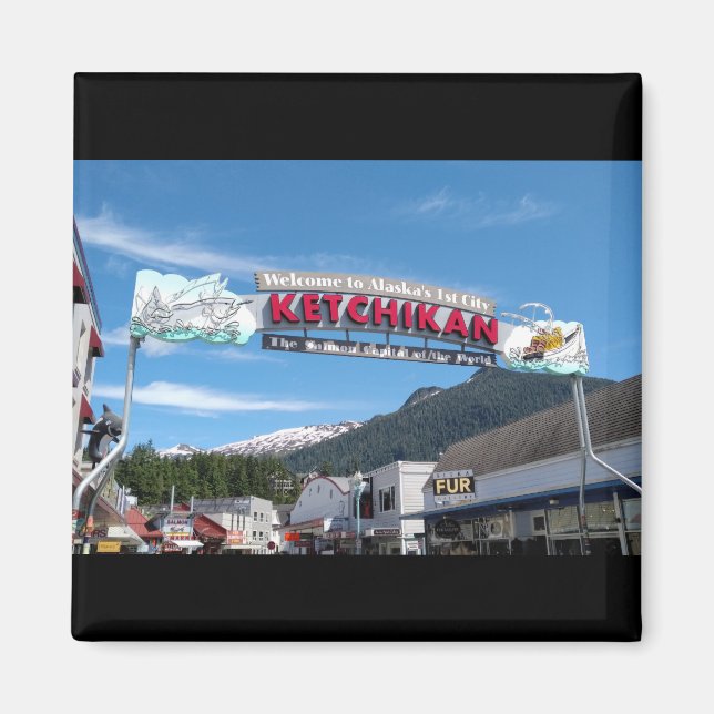 Ketchikan Alaska-Andenken-Foto-Magnet Magnet (Vorne)