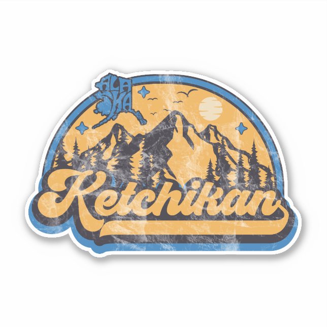 Ketchikan, Alaska Aufkleber (Vorderseite)