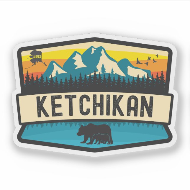 Ketchikan, Alaska Aufkleber (Vorderseite)