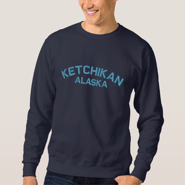 Ketchikan Alaska besticktes Shirt (Vorderseite)