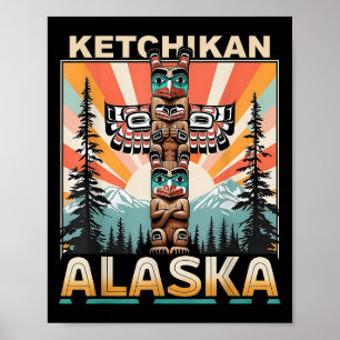 Ketchikan Alaska Native Amerikanische Ureinwohner  Poster