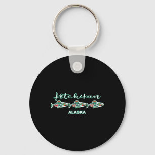 Ketchikan Alaska Native Art Lachsfischerei Hauptst Schlüsselanhänger