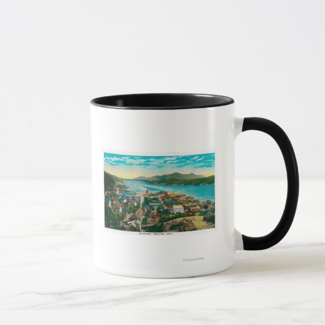 Ketchikan, Alaska Stadtansicht - Die erste Stadt Tasse (Rechts)