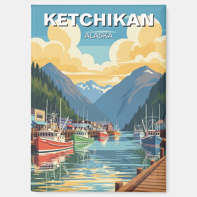 Ketchikan Alaska Travel Magnet (Vorderseite)