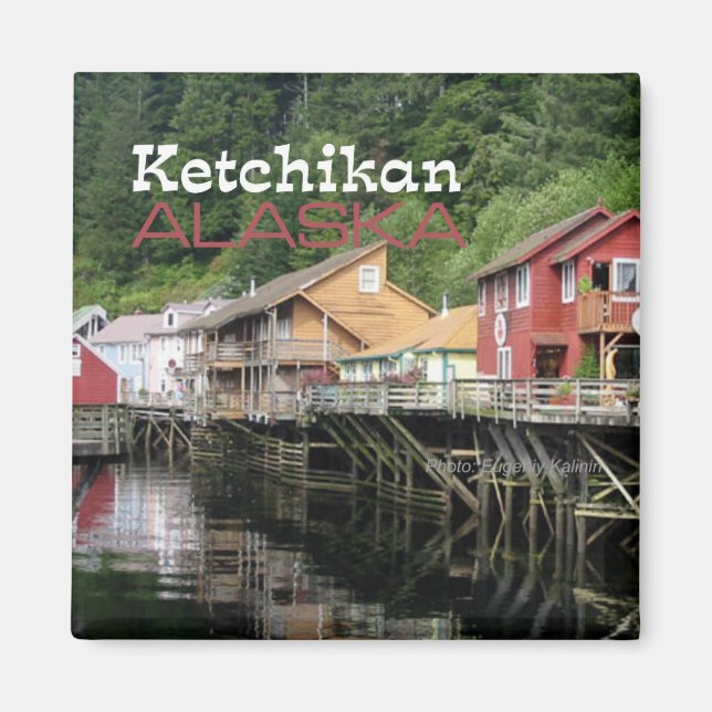 Ketchikan Alaska Travel Souvenir Kühlschrankmagnet (Vorne)