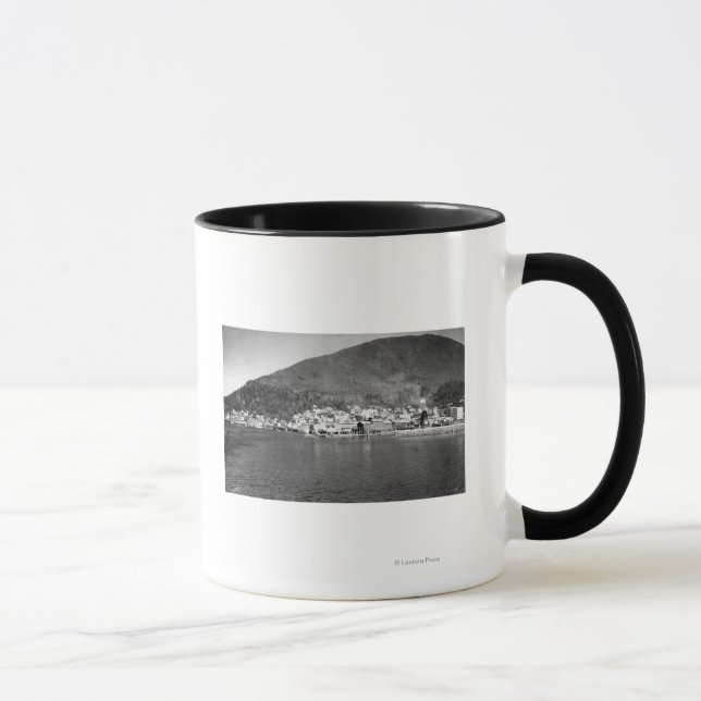 Ketchikan, Alaska von Ankunftsschiff Fotografie Tasse (Rechts)