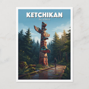 Ketchikan Creek Street und Totem Heritage Center Postkarte