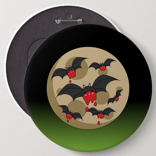 Ketchup Eater Vampire Bats Button (Vorne & Hinten)