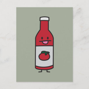 Ketchup Flasche Tomato Sauce Tafelmilch extravagan Postkarte