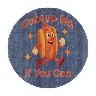 Ketchup Me If You Can Lustiger Hot Dog – Ketchup-W Schneidebrett