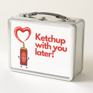 Ketchup mit dir später, Essenspistolen Spaß Metall Brotdose
