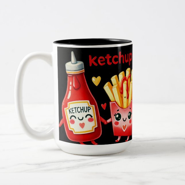 Ketchup-Tasse Zweifarbige Tasse (Links)