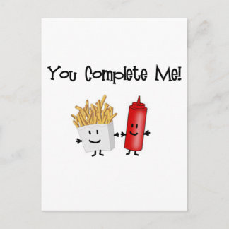 Ketchup und Fries! Postkarte