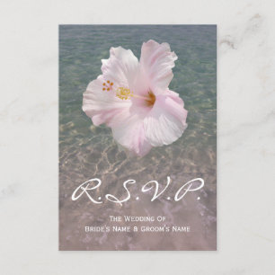 Ketmie tropicale petit RSVP de mariage de plage