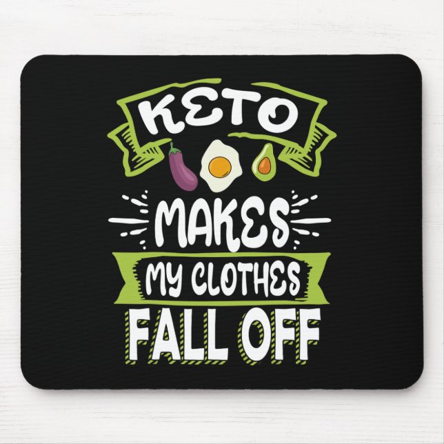 Keto Diät Ketogenese Ketogenese Kleidung fallen Mousepad (Vorne)