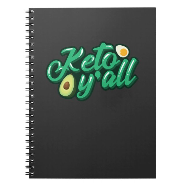 Keto Diät Low Carb hohe fetthaltige Fitness Ernähr Notizblock (Vorderseite)