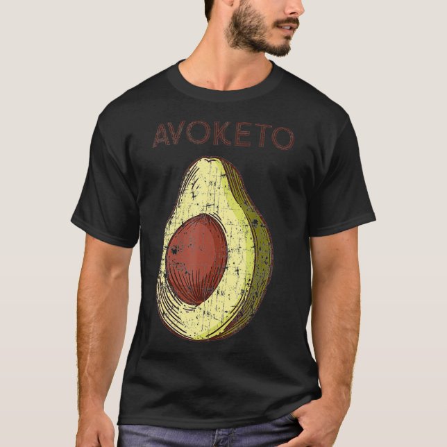 Keto Diet Avoketo Avocado Geschenk Dunkel T-Shirt (Vorderseite)