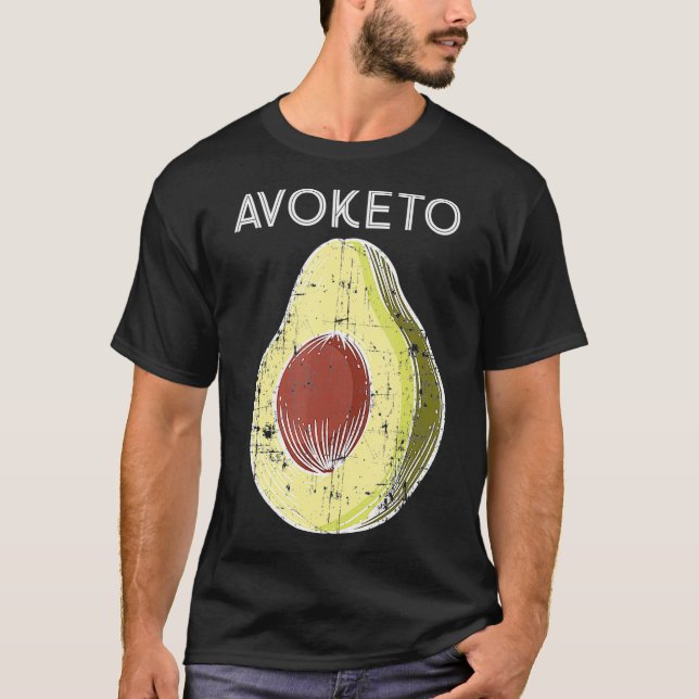 Keto Diet Avoketo Avocado Geschenk T-Shirt (Vorderseite)