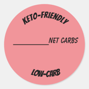 Keto Low Carb-Zuhause Bäckerei Runder Aufkleber