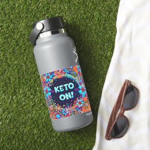 Keto on Floral bunte Fun Motivation Inspirivity Aufkleber
