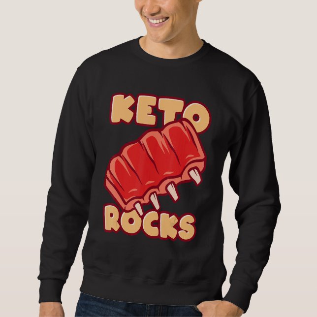 Keto Rocks Grilled Spare Ribs Sweatshirt (Vorderseite)