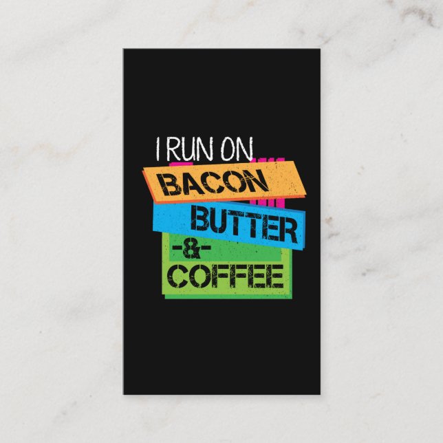 Keton-T-Shirt, das ich auf Speck-Butter-und Visitenkarte (Vorderseite)