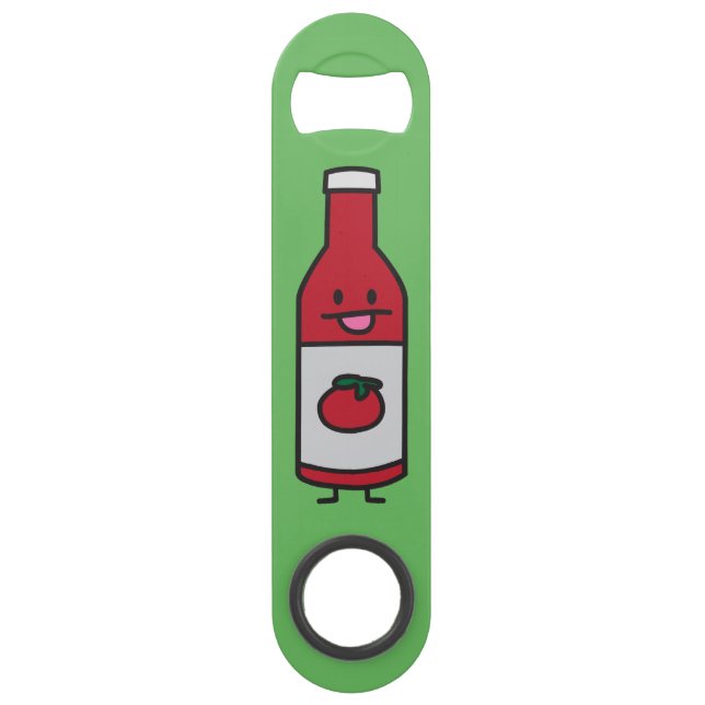 Ketschup-Flaschen-Tomatensauce-Tabellenwürze Speed Flaschenöffner (Vorderseite)