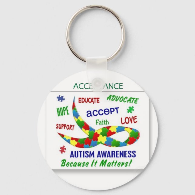 KETTE "AUTISM AWARENESS" SCHLÜSSELANHÄNGER (Vorderseite)