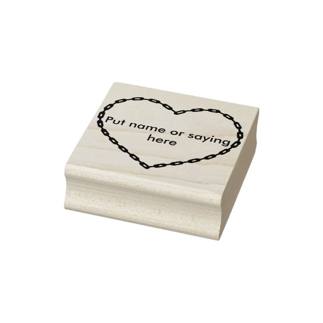 Kette Herzform 2 Briefmarke zur Illustration Gummistempel (Stempel)