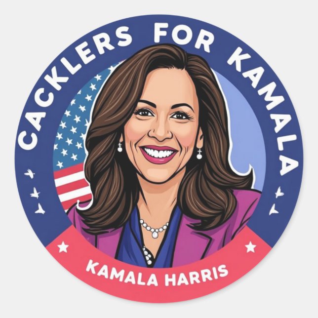 Ketten für Kamala Runder Aufkleber (Vorderseite)
