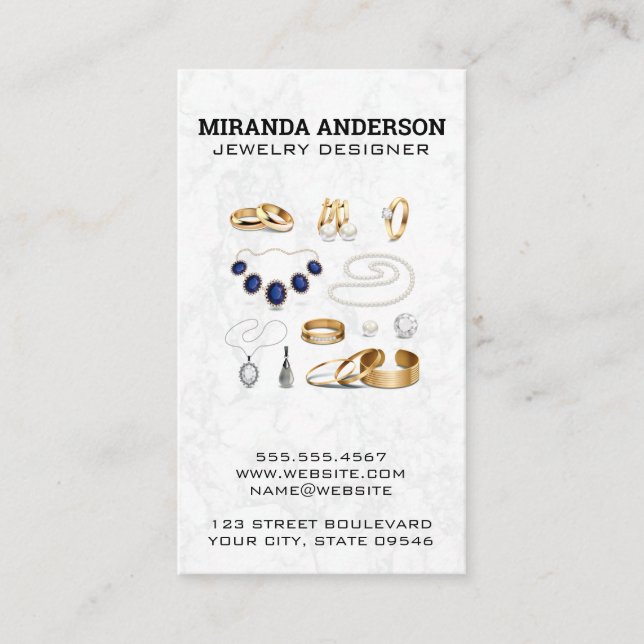 Ketten, Ringe, Ohren Visitenkarte (Vorderseite)